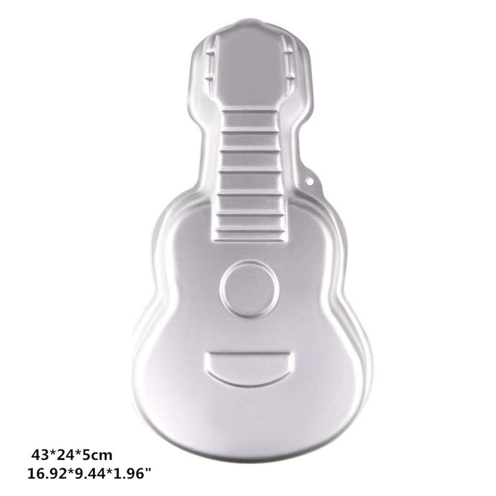 Aluminum Cake Mold 3D Guitar Shape Baking Pan DIY Birthday Cake Mould Kitchen Supplies