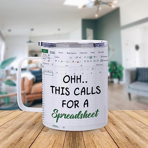 Funny Accountant Coffee Tumbler Mug - Stainless Steel 12oz Gift for Boss & Coworkers