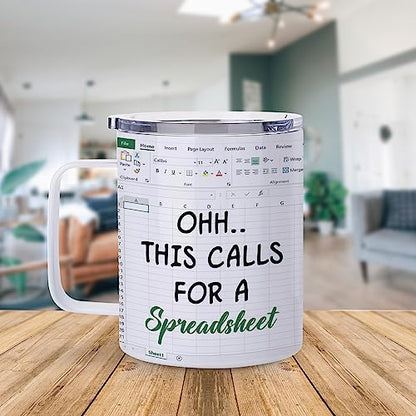 Funny Accountant Coffee Tumbler Mug - Stainless Steel 12oz Gift for Boss & Coworkers