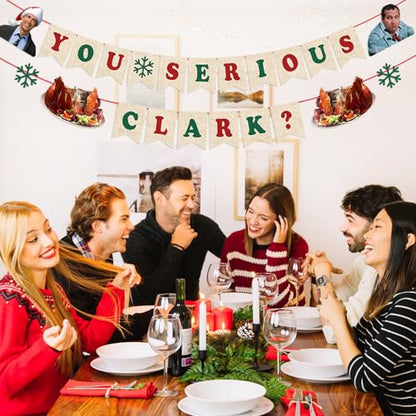 Christmas Vacation Banner Clark - Funny Holiday Decor for Ugly Sweater Party