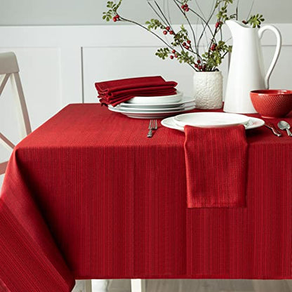 Benson Mills Millennium Red Tablecloth 60x84 Rectangular - Contemporary Linen
