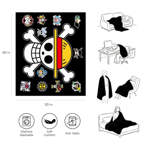 Anime Flannel Blanket for Fans 50x60 Inches Soft Cozy Gift