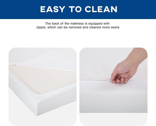 FDW Gel Memory Foam Mattress - Medium Firm for Cool Sleep | CertiPUR-US Certified, Full Size