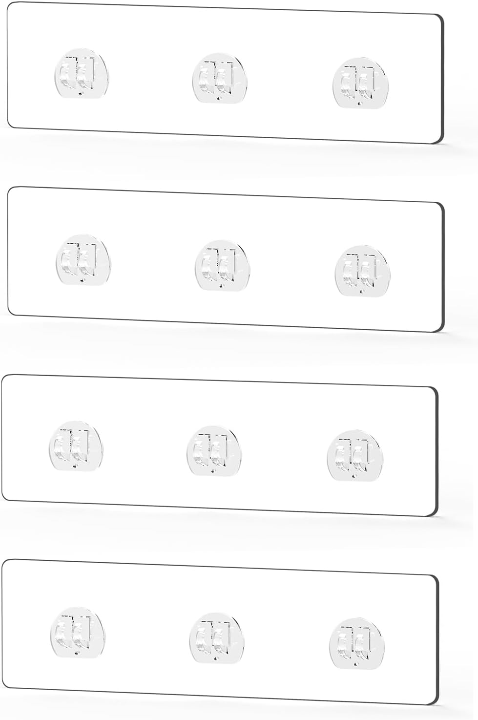 Skiennix Shower Caddy Adhesive Hooks - Strong No-Drill Replacement for Bathroom & Kitchen | 4 Packs