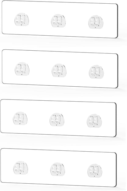 Skiennix Shower Caddy Adhesive Hooks - Strong No-Drill Replacement for Bathroom & Kitchen | 4 Packs