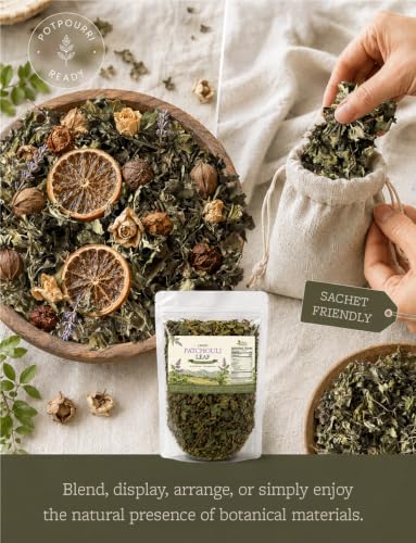 Dried Patchouli Leaves for Rituals Potpourri and Crafts 1 oz - Natural Aromatic Herb
