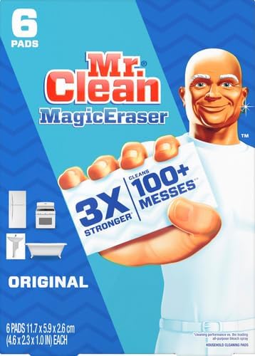 Mr. Clean Magic Eraser Cleaning Pads - Durafoam Technology, White, 12 Count (2 Packs)