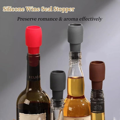 New Reusable Sparkling Wine Bottle Stopper, Wine Stoppers for Wine Bottles, Silicone Wine Stopper Wine Bottle Stopper for Beer Champagne Prosecco Home Use (4)