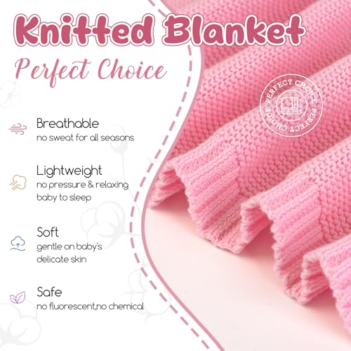 Personalized Baby Knit Blanket with Teddy Bear Set - Custom Name Gift for Newborns