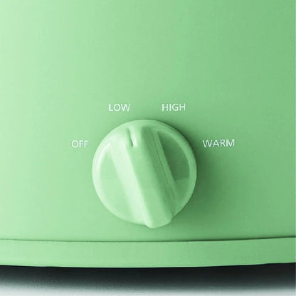 Mainsttays 6 Quart Oval Slow Cooker, Sage Green Finish, Glass Lid, Removable Stoneware Crock, Three Temperature Settings, Cool-Touch Lid Handle, Dishwasher Safe Parts, Model MS54100112168S