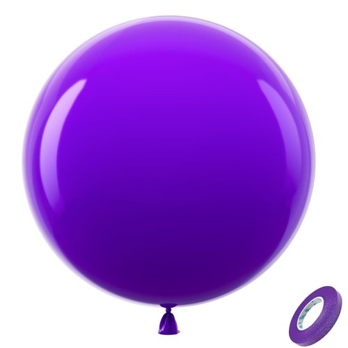Bezente Dark Purple Giant Balloons 36 Inch - 8 Pack Jumbo Purple Large Round Purple Balloons for Wedding Graduation Halloween Birthday Party Backdrop Decorations