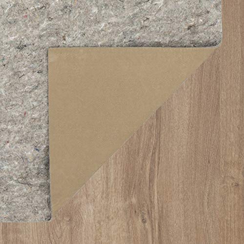 Mohawk Home Non Slip Rug Pad 8' x 10' - 1/4" Thick Felt + Latex Rubber Gripper - Dual Surface Cushion for Hardwood, Carpet, Tile Floors, Made in USA