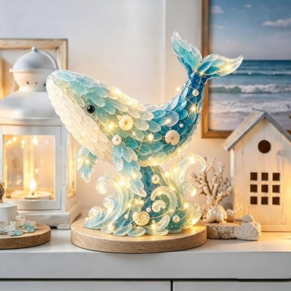 Sea Glass Art Kit for Adults with LED Light - Coastal Christmas Craft