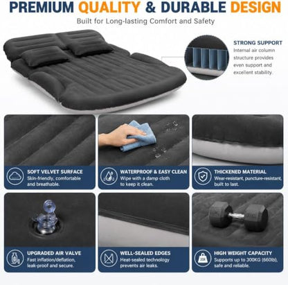 Car Air Mattress for Honda CR-V Hybrid 2023–2026 - Black, Portable Inflatable Bed