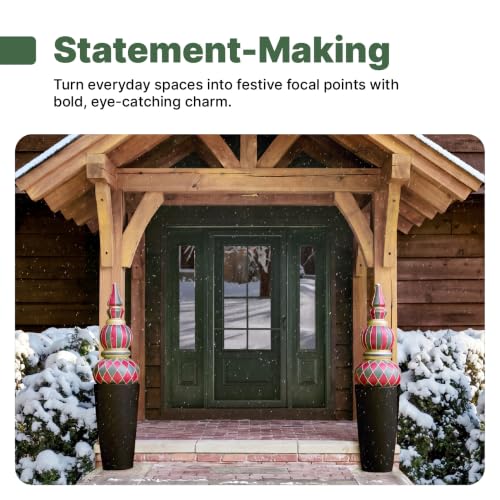 Outdoor Christmas Ornament Topiary - DIY Paintable Holiday Decor