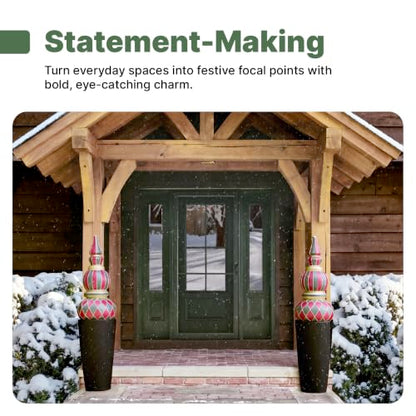 Outdoor Christmas Ornament Topiary - DIY Paintable Holiday Decor