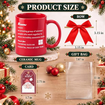 12 Pack Christmas Coffee Mug Gift Set with