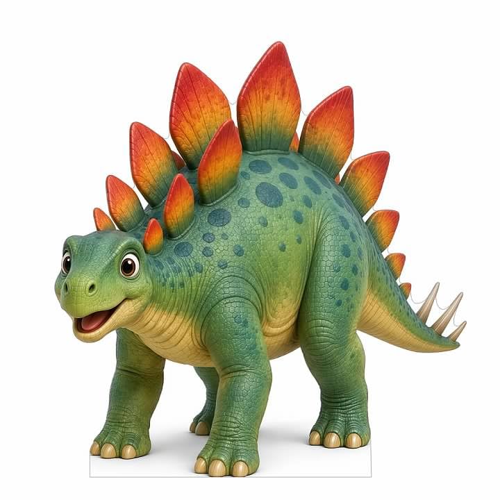 Stegosaurus Cardboard Cutout Dinosaur Themed Birthday Party Standup - 4 ft