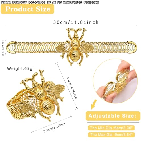 Gold Bee Curtain Tiebacks Set - Rustic Farmhouse Window Decor