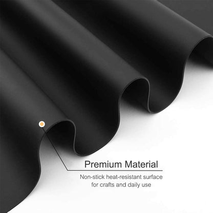 Monikami 23.6 by 15.7 Inch Extra Large Multipurpose Silicone Mat Placemats Kitchen Mat Countertop Protector Pastry Baking Mat Table Mat Non-Slip(Black,2)