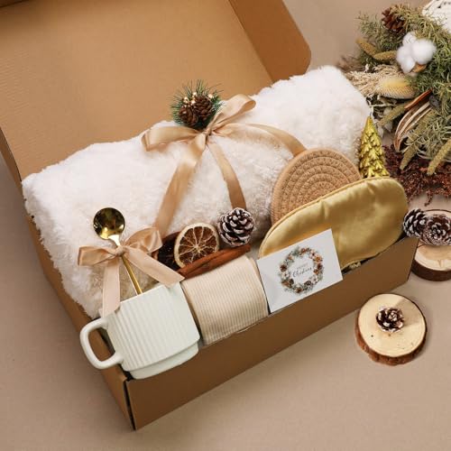 Vesici Christmas Gift Basket Set for Women - Bohemian Beige