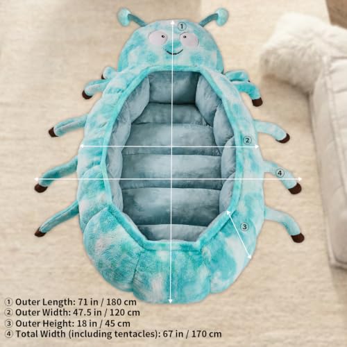71-Inch Fluffy Animal-Shaped Sleeping Bag for Adults and Pets - Cozy Hugging Sleep Sack