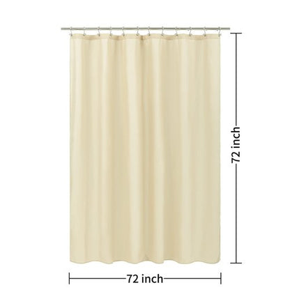 ALYVIA SPRING Cream Fabric Shower Curtain Liner Waterproof - Soft & Light-Weight Cloth Shower Liner with 3 Magnets, Hotel Quality & Machine Washable - Standard Size 72x72, Cream