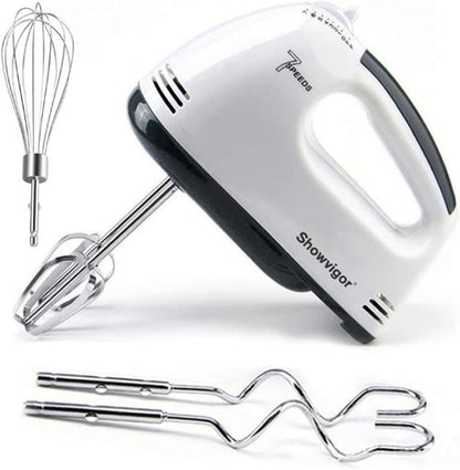 Electric Hand Mixer - 7 Speed 180W Handheld Whisk with 5 Stainless Steel Accessories | Turbo Boost & Eject Button
