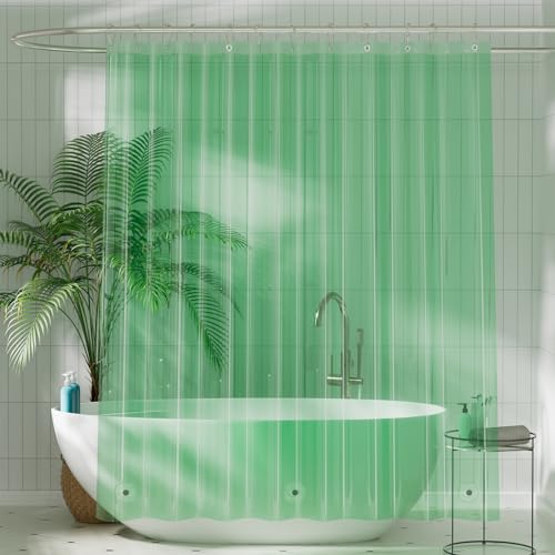 Titanker Plastic Shower Curtain Liner 72 x 72 Frosted Shower Liner Waterproof Lightweight Cute Shower Curtains for Bathroom with Magnets and Rustproof Grommets