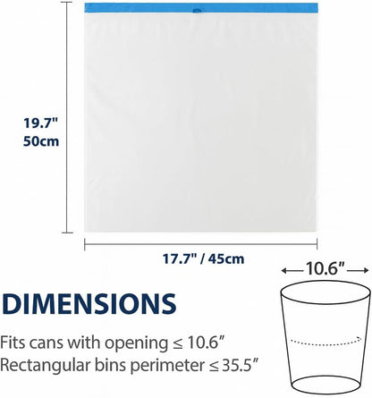Regine Switzerland 4 Gallon Small Trash Bags - Strong Leak-Proof Drawstring Bin Liners, 100 Pack, White