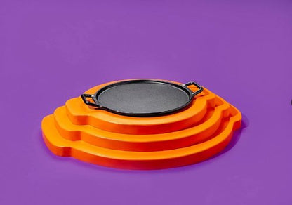 Lodge BOLD 14 Inch Cast Iron Pizza Pan - Seasoned Cookware for Perfect Pizzas