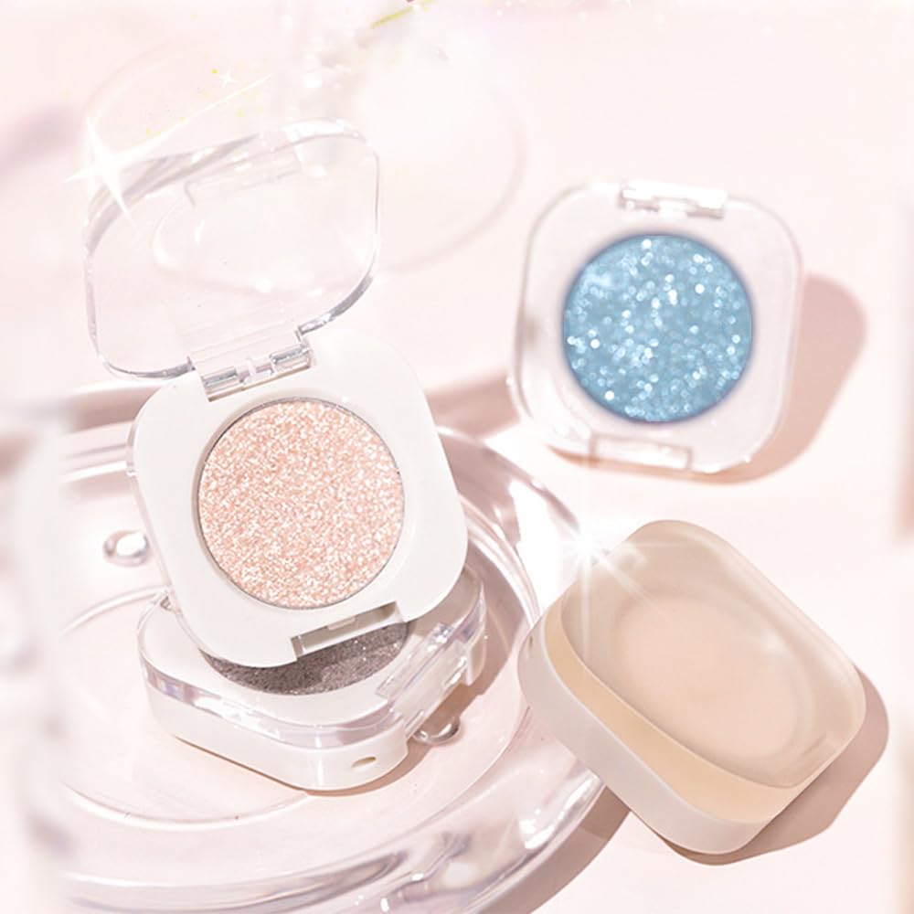 Skiennix Champagne Shimmer Cream Eyeshadow - Light Gold Metallic Glow for Mature Skin, Vegan & Cruelty-Free