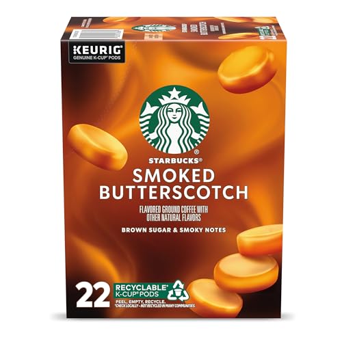 Starbucks Smoked Butterscotch Flavored Coffee Pods 22-Count for Keurig - Limited Edition