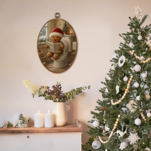Christmas Gingerbread Bathroom Canvas Wall Art - Gingerbread Man