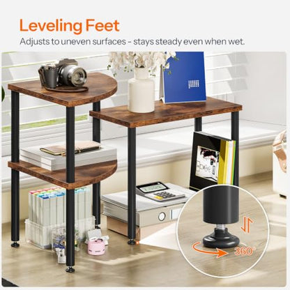 Countertop Corner Shelf Organizer for Kitchen & Bathroom, 3-Tier Spice Rack
