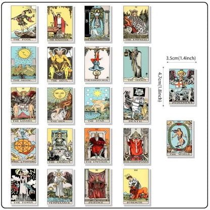 Edible Tarot Cards Cupcake Toppers - Major Arcana Party Decor, Tarot Variation