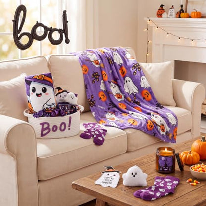 Suclain Halloween Boo Basket Gift Set for Women - Purple