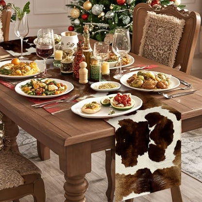 Cow Print Table Runner Seasonal Spring Fall Kitchen Dining Linen 13x72 Inch - Variation of THIS listing
