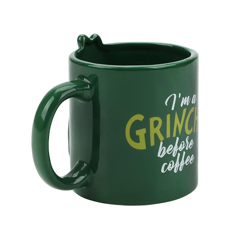 Grinch Before Coffee Mug 16 oz - White Ceramic | Variation: GRI