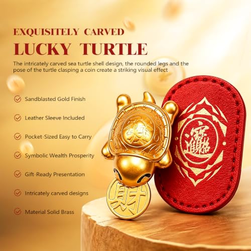 Lucky Golden Turtle Feng Shui Amulet for Wealth & Prosperity