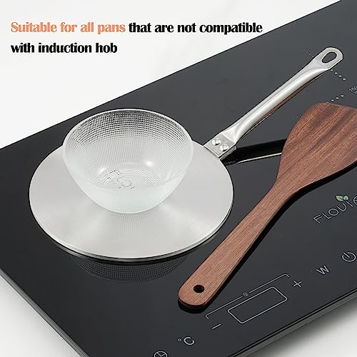 9.45inch Induction Adapter Stainless Steel Plate Fixed Handle Heat Diffuser for Induction Electric Gas Glass Cooktop