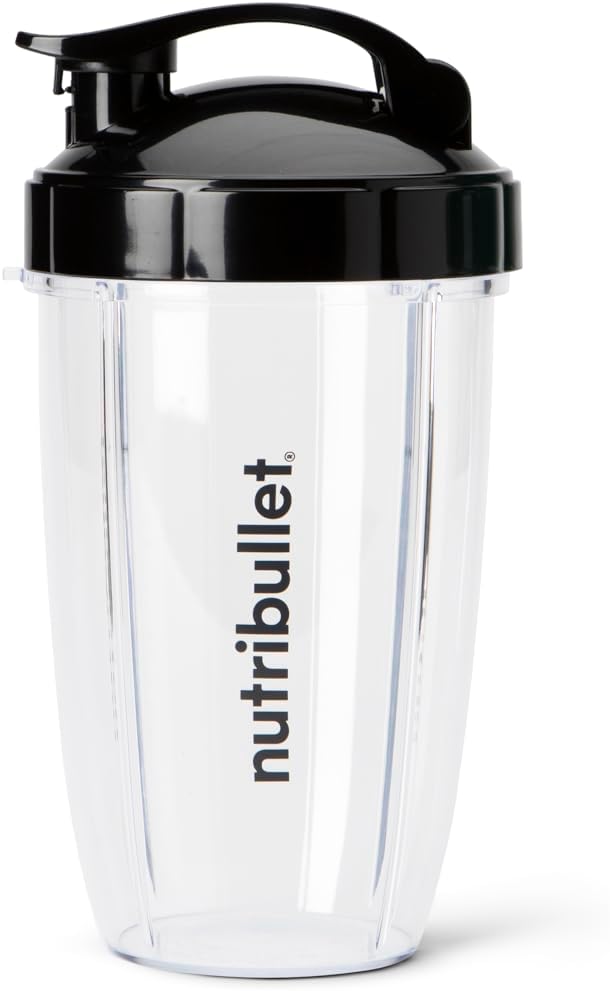 Nutribullet 24 Oz To-Go Cups - Colorful Flip-Top Lids for Easy Travel | Black & Green Options