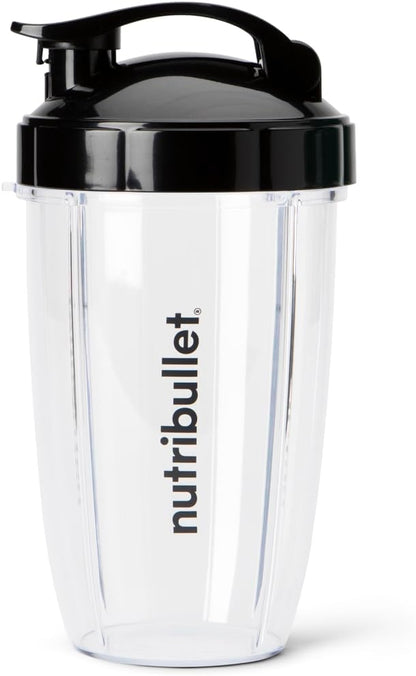 Nutribullet 24 Oz To-Go Cups - Colorful Flip-Top Lids for Easy Travel | Black & Green Options
