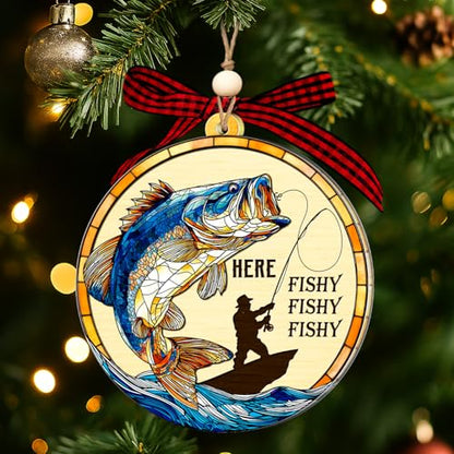 Fishing Ornament - Fishy Variation for Christmas Tree Decor - Unique Fish Gift