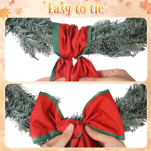 12 Pcs Seasonal Wreath Sash for Front Door Fall Autumn Holiday Decor