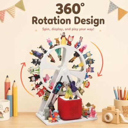 Ferris Wheel Tonies Box Organizer Shelf 360° Rotating Magnetic Storage
