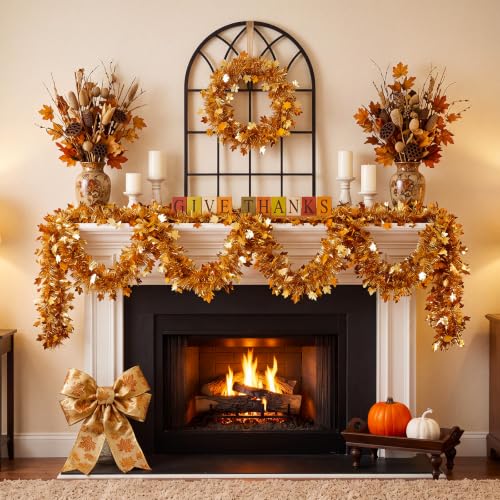 Seasonal Tinsel Garland Set of 24 - Metallic Holiday Decor for Christmas Halloween & More