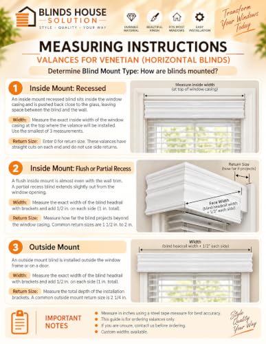 Custom 3.25-inch Wood Valance for Venetian Blinds - White 600 - Inside or Outside Mount