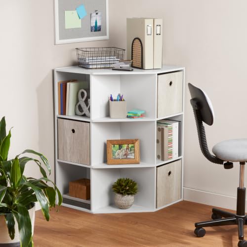 Corner Cube Storage Organizer with 9 Shelves - White, 84.8 x 64.2 x 89.9 cm - Variation of THIS listing