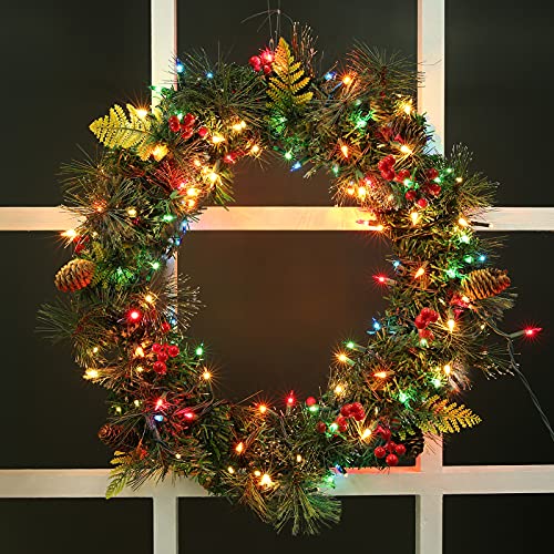 Multicolor Christmas String Lights 75ft 300 Incandescent Bulbs Connectable Indoor Outdoor